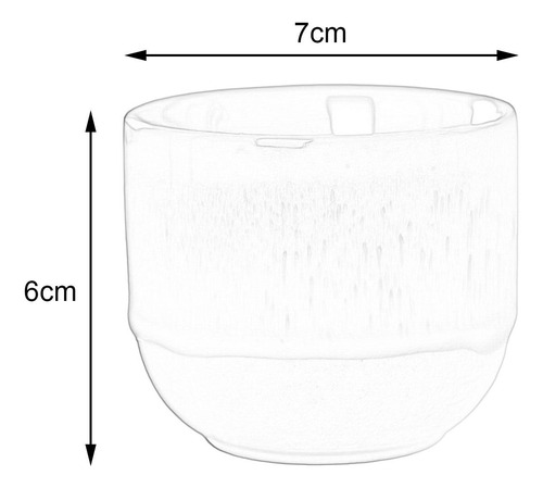 2 Ceramic Cups Handless 150ml, Sake Cup, Traditional Dark