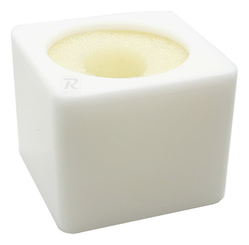 Canopla Em Acrilico Branco Microfone Espuma Interna - Branca
