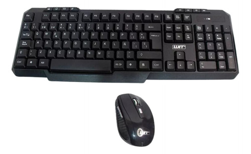 Teclado Con Mouse Inalambrico Negro Wit Para Computador