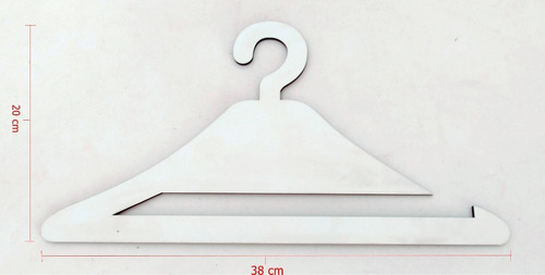 10 Cabides De Laços Mdf Branco - Oferta Exclusiva