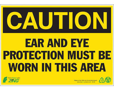 Zing 2146 Caution Sign,10 Inx14 In,plastic Aan