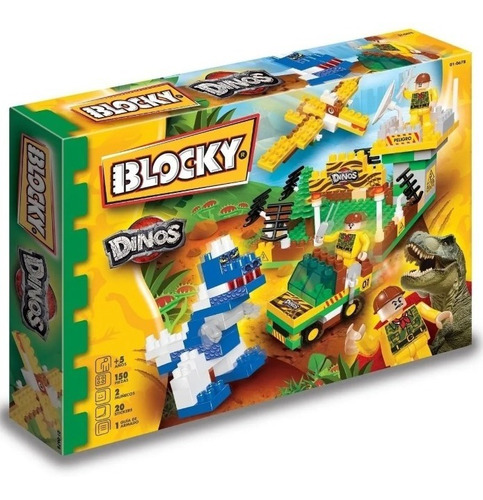 Blocky Dinosaurios 150 Piezas Bloques Ladrillos 01-0678 Edu