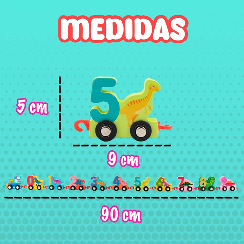 Tren Numeros Juguete Didactico Montessori Madera M-102