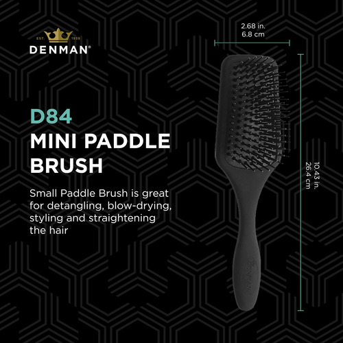 Cepillo De Pelo Denman Mini Paddle Cojín D84 Para Viajes