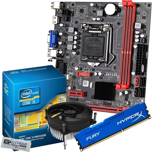 Imagem 1 de 6 de Kit Intel Core I5 3570 3.8ghz + Placa Lga1155 + 8gb + Cooler