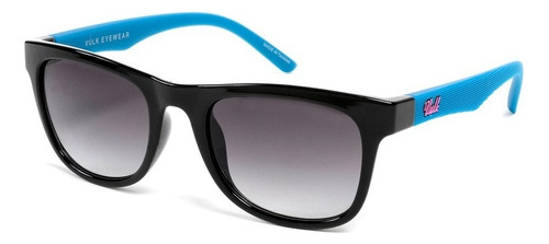 Anteojos De Sol Gafas Vulk Kids Group Niños Niñas Negro Armazón Negro Con Patilla Azul C2