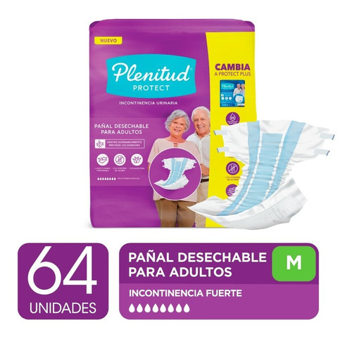 Pañales Plenitud Protect M 4 Packs X16 Un Para Adultos