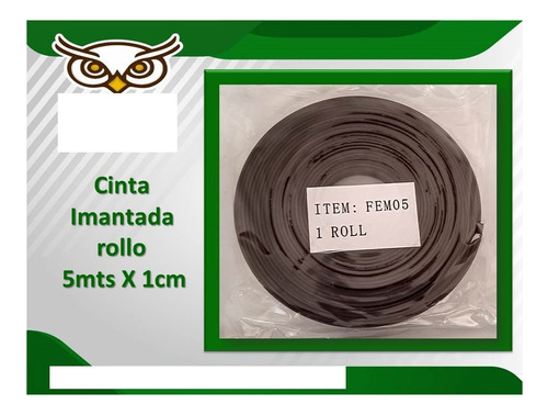 Iman O Cinta Imantada Flexible Rollo De 5 Mts X 1cm De Ancho