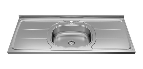 Imagen 1 de 4 de Pileta Acero Inox. Con Conc. Y Valvula Y Orificio P/griferia