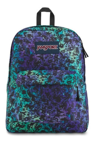 Mochila Jansport Superbreak Zodiac 25l Full Color Azul Diseño de la tela Estampada