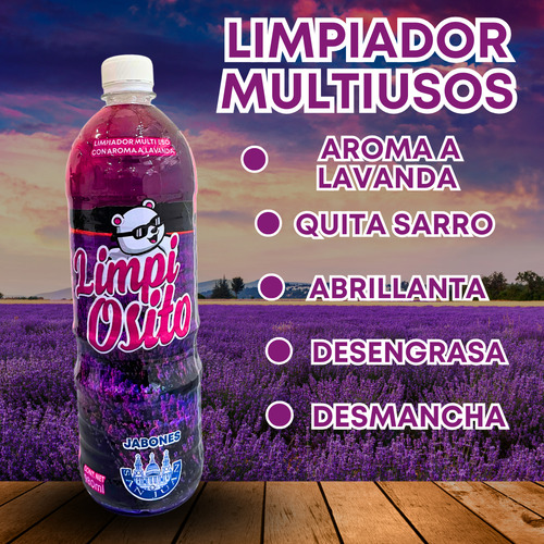 Limpiador Multiusos 980 Ml Lavanda Limpiosito Caja Con 12 Pz