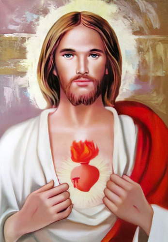 Sagrado Corazón De Jesús - Sedamanos Art (pintura Al Óleo)