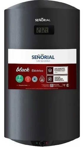 Termotanque Eléctrico 80 Lts Nuevo Señorial Family Black 2.0