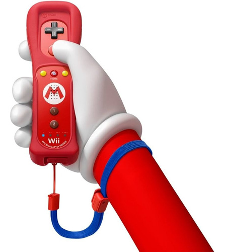 Control Inalámbrico Wii Mote Plus Mario Con Funda Y Correa