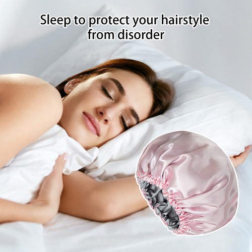 Una Gorra De Satén De Seda Reversible Para Dormir, Adaptable