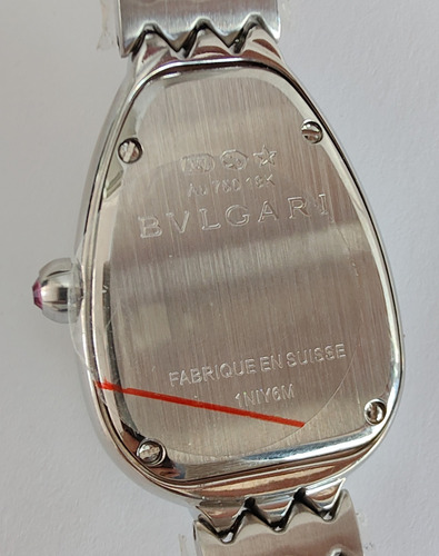 Reloj Bnlgr Mod. Serpentie Seduttorie Dama Correa Plata Bisel Plata Caratula Negra (Usado)