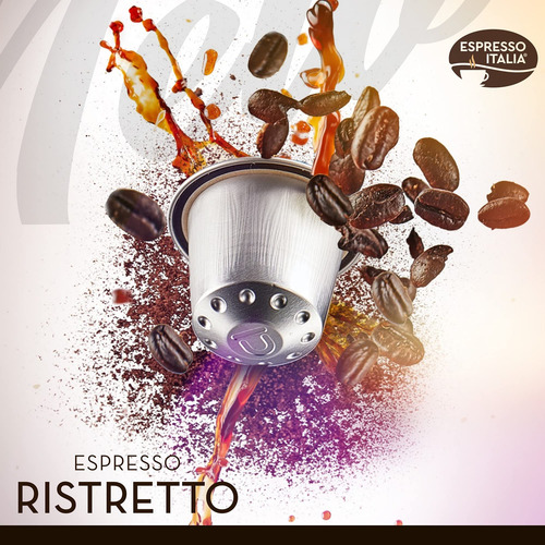 Cápsulas Compatibles Nespresso Ristretto Aluminio 100 Unidad Color