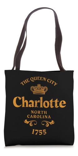 Charlotte, Nc The Queen City 1755 Vintage Retro Bolsa De Tel