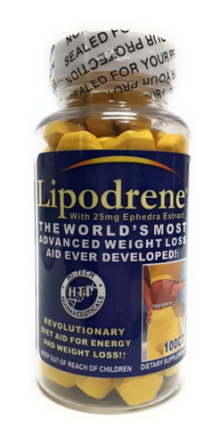 Termogenico Lipodrene ( Amarillo ) 100 Tabletas Envio Hoy
