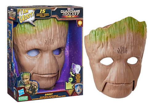 Máscara Sonora Do Groot Marvel Com 15 Frases F6590 Hasbro