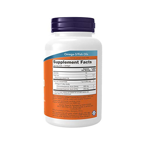 Now Supplements, Dha-500 Con 250 Epa, Destilado Molecularmen