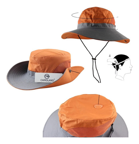 Sombrero De Sol Impermeable Upf 50 Para Pesca Unisex