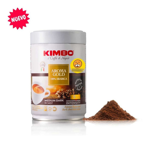 Café Italiano Kimbo Aroma Gold 100% Arábica, Molido,250 G