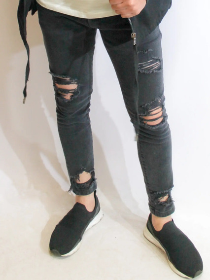 Pantalon Jeans Chupin negro | Distrito Moda