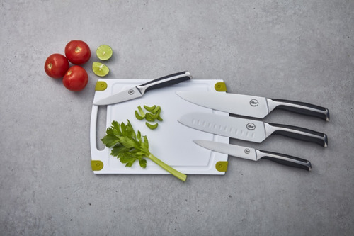 Imagen 5 de 10 de Set X 4 Cuchillos Profesionales Acero Inox Ilko