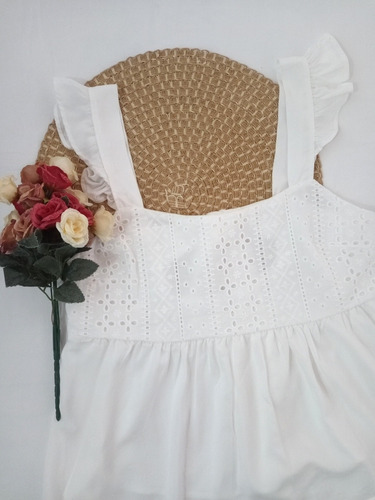 Imagen 5 de 5 de Blusa Broderie Y Fibrana Con Lazo Mujer Maldivas