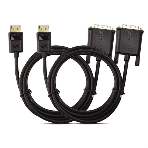 Cable Displayport A Dvi De Cable Matters, 6 Pies/2 Unidades