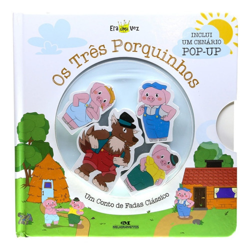 Imagem 4 de 5 de Os Três Porquinhos (cenário Pop-up + Personagens De Madeira)