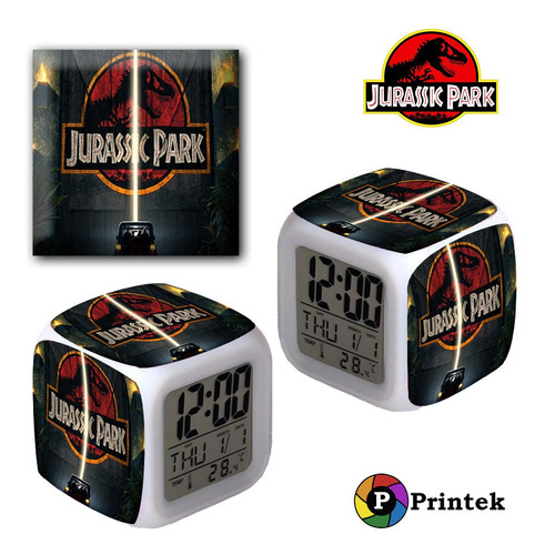 Reloj Despertador Iluminado Jurassic Park - Varios Diseños 