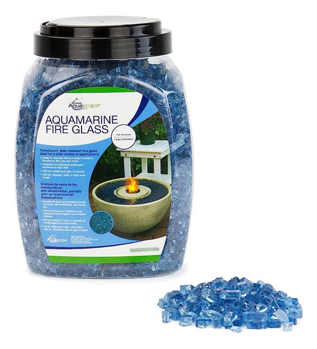 Aquascape Aquamarine Fire Glass Para Usar Con Fuentes De Fue