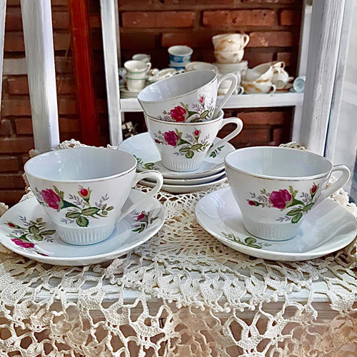 Juego De Té De Porcelana China Con Rosas