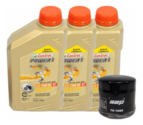 Kit Suzuki V-strom 650 1000 Filtro Aceite Sep + Semi 15w50