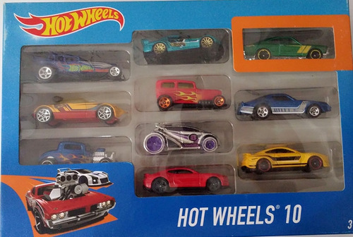 Carrinhos Hot Wheels 10 Sortidos Mattel 001 1:64 Original