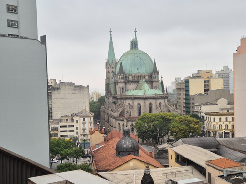 Apto Cobertura 2 Doms Com Suite Reformado Com Terraço Vista Para Catedral Da Sé E Praça Da Liberdade