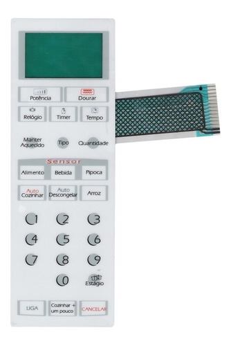 Membrana Teclado Microonda Brastemp Bmu27a Bmu 27a C/ Dourar