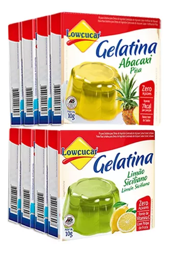 Gelatina Lowçucar Sabor Limão Siciliano 10G - Lowçucar
