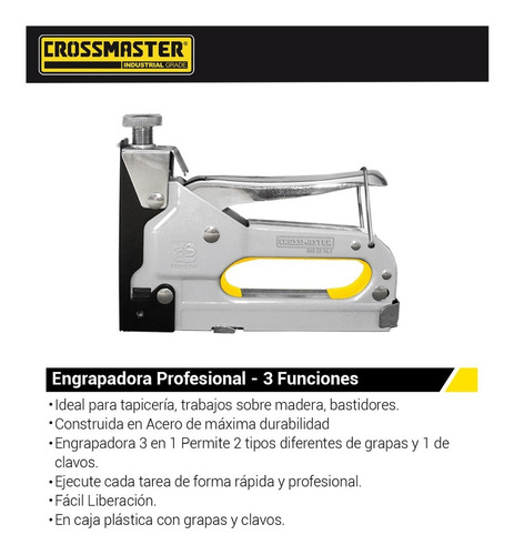 Engrapadora Clavadora 4-14mm Metalica Crossmaster