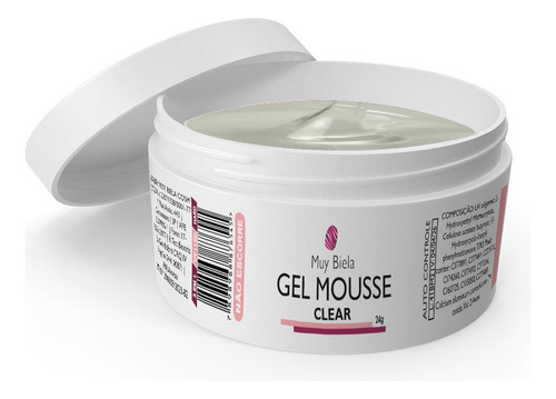 Gel Mousse Clear Muy Biela 24g Cor Cinza