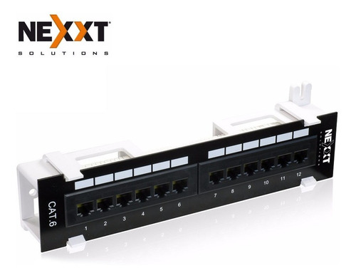 Patch Panel De Pared Nexxt Cat6 12 Puertos Red De Casa Ofici