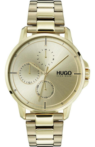 Reloj Hugo By Hugo Boss Caballero Color Gold 1530026 - S007 Color De La Correa Dorado Color Del Bisel Dorado