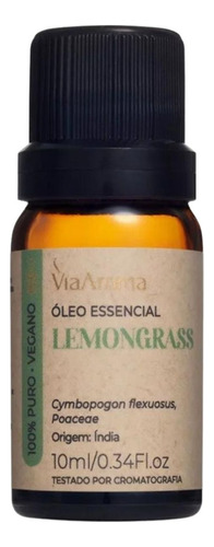 Óleo Essencial Lemongrass 10ml Capim Limão - Via Aroma