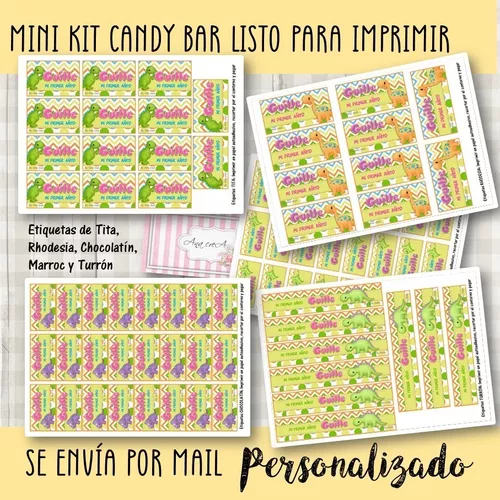 Candy Bar Mini Kit Imprimible Dino Baby #7 Dinosaurios Bebé en venta en  Rosario Santa Fe por sólo $   Argentina