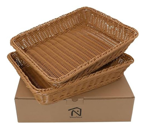 Cesta De Pan De Mimbre, Cesta Tejida Como Bandeja Para Servi