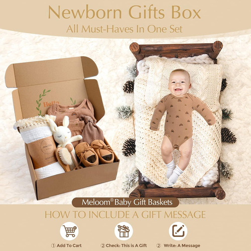 Meloom Set De Regalo Para Bebé, Caja De Regalo Unisex Para R