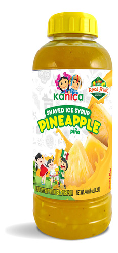 Kanica Jarabe De Pina, Fruta Real Y Natural Para Hielo Afeit