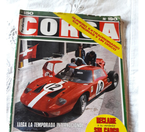 Revista Corsa N° 190 Diciembre 1969 Road Test Fiat 1600